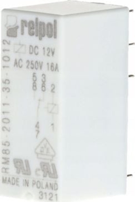 Attēls no Relpol przekanik miniaturowy 1P 12V DC PCB AgNi RM85-2011-35-1012 (600020)