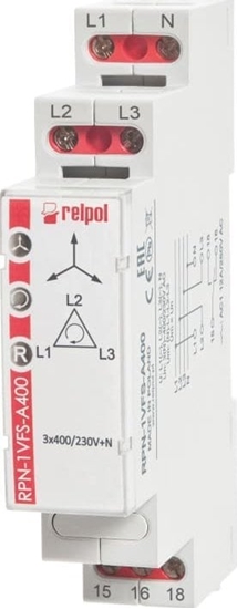 Picture of Relpol Przekanik nadzorczy 3-fazowy 3(N) 1P 3(N)400/230V AC 50/60 Hz RPN-1VFS-A400 864372