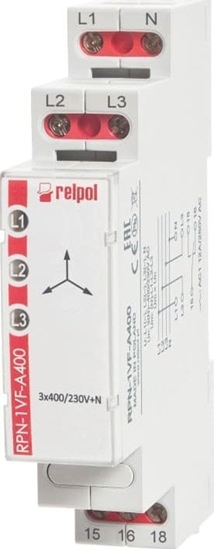 Picture of Relpol Przekanik nadzorczy 3-fazowy 3(N)400/230V AC 50/60Hz RPN-1VF-A400 864371