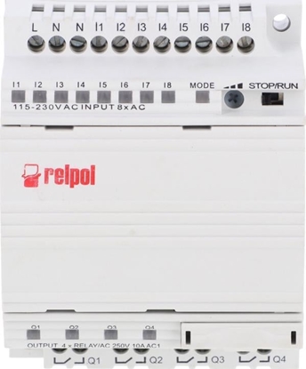 Picture of Relpol Przekanik programowalny 230V AC 8we, 4wy bez wywietlacza i klawiatury NEED-230AC-11-08-4R 857737