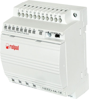 Attēls no Relpol Przekanik programowalny 24V DC 8we 4wy z wywietlaczem i klawiatur NEED-24DC-11-08-4R (857736)