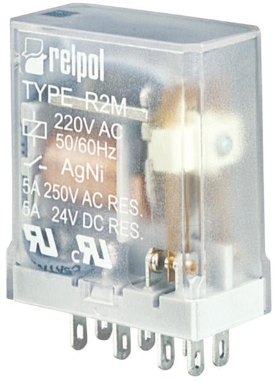 Picture of Relpol Przekanik przemysowy miniaturowy 2P 5A 250V IP40 R2M-2012-23-5024 - 620485