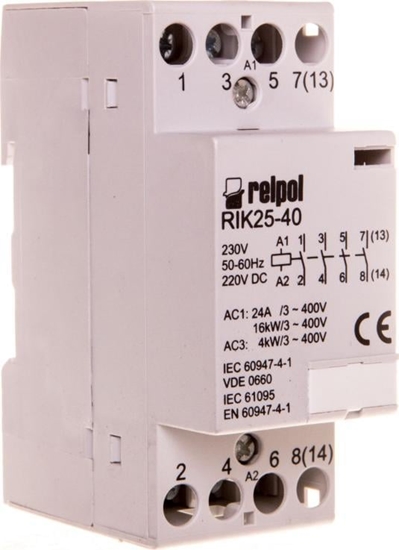 Picture of Relpol Stycznik moduowy 25A 4Z 0R 230V AC/DC RIK25-40-230 2608213