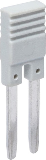 Picture of Relpol Zworka midzytorowa 2-polowa, szara do gniazd GZP80, GZP4 oraz przekaników Push-in ZGZP-2 GY 2616314