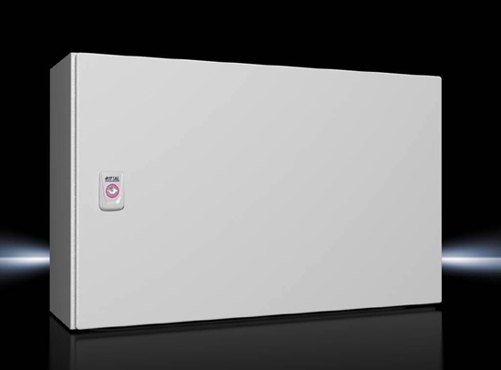 Picture of Rittal AX Obudowa kompaktowa 600x380x210 mm blacha stalowa z p. mont. jednodrzwiowa 1 zamek dwigienkowy 1039.000