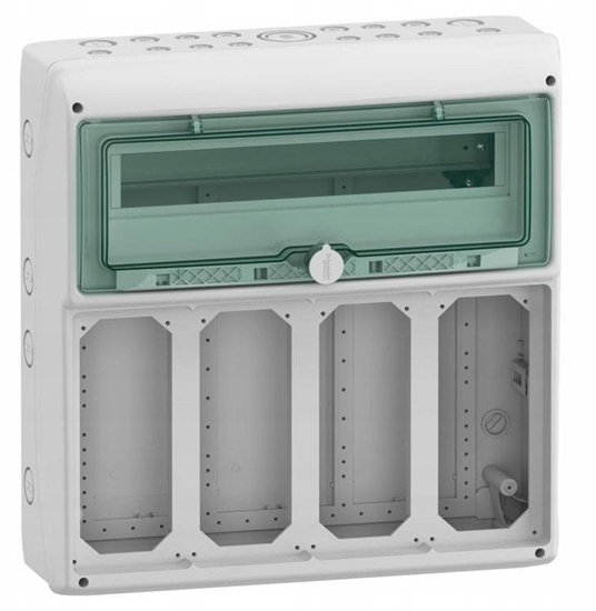 Picture of Rozdzielnica 1x18 natynkowa IP65 do gniazd gMRV-1-18+1-NT-T/12 4 otwory 103x225mm 13188