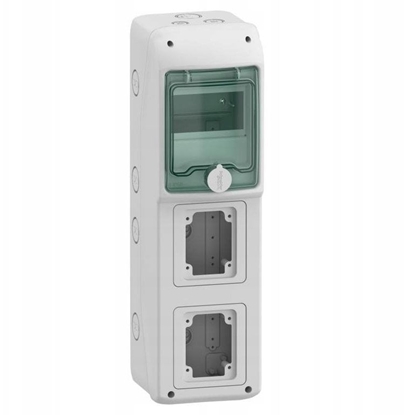 Picture of Rozdzielnica 1x5 natynkowa Mureva IP65 do podczenia gniazd gMRV-1-5-NT-T/2 2 otwory 90x100mm 13178
