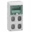 Изображение Rozdzielnica 1x8 natynkowa Mureva IP65 do podczenia gniazd gMRV-1-8-NT-T/4 4 otwory 90x100mm 13179