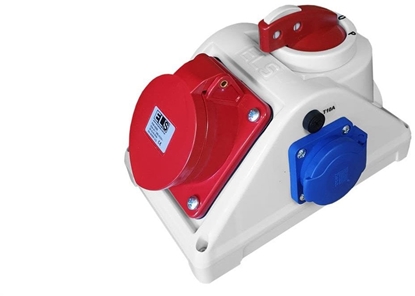 Picture of Rozdzielnica budowlana z wycznikiem L-0-P COMBO 32/5 1x230V IP44 / E960625411C