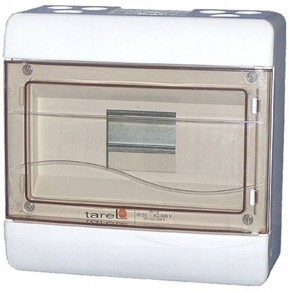 Изображение Rozdzielnica moduowa 1x9 podtynkowa zaciski PE i N 2x16+8x10mm2 IP40 6667-109