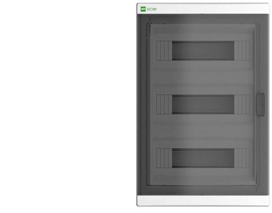 Изображение Rozdzielnica moduowa Elegant 3x12 podtynkowa IP40 PE+N drzwi dymne 2455-01