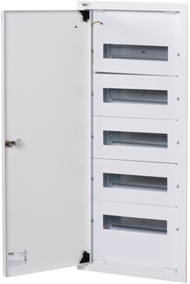 Picture of Rozdzielnica moduowa metalowa 5x12 podtynkowa IP30 N+PE I klasa drzwi biae KP-DB-I-MF-512 biay 35683