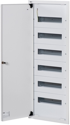 Изображение Rozdzielnica moduowa metalowa 6x12 podtynkowa IP30 N+PE I klasa drzwi biae KP-DB-I-MF-612 biay 35685