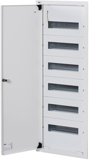 Изображение Rozdzielnica moduowa metalowa 6x12 podtynkowa IP30 N+PE I klasa drzwi biae KP-DB-I-MF-612 biay 35685