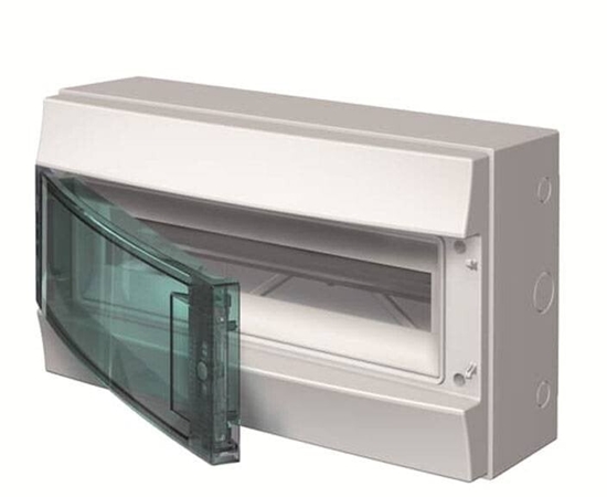 Picture of Rozdzielnica moduowa natynkowa hermetyczna Mistral65 1x8 18M IP65 125A II klasa drzwi transp.H65P18X120750 1SLM006500A2213