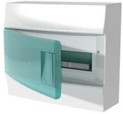 Picture of Rozdzielnica moduowa natynkowa Mistral41W 1x12 12M IP41 63A II klasa drzwi transparentne N+PE rub. 41P12X12A 1SPE007717F0421