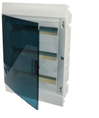 Picture of Rozdzielnica moduowa podtynkowa Mistral41F 3x18 54M IP41 125A II klasa drzwi transparentne N+PE rub. 41A18X32A 1SLM004101A1209