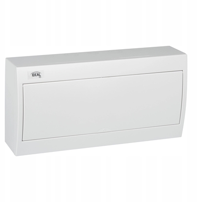 Изображение Rozdzielnica moduowa tworzywo 1x18 natynkowa IP30 IK07 N+PE II klasa drzwi biae KDB-S18P biay 23627