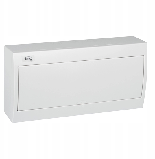 Изображение Rozdzielnica moduowa tworzywo 1x18 natynkowa IP30 IK07 N+PE II klasa drzwi biae KDB-S18P biay 23627