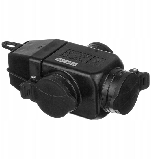Picture of Rozganik na kabel potrójny z gumy IP44 3x16A 3500W - 3x gniazdo przeduacza z klapk 24522