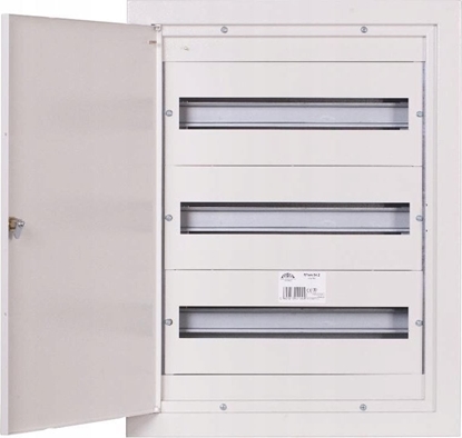 Изображение Sabaj Rozdzielnica moduowa 3x18 podtynkowa IP31 z zamkiem RAL 9003 RPSM 54 Z (3X18)