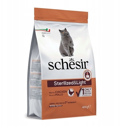 Picture of Schesir karma sucha dla kota kurczak 400 g worek po sterylizacji i lekkostrawna