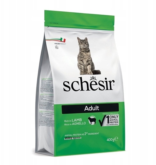 Изображение Schesir Original karma sucha, dla dorosego kota, baranina, 400 g, opakowanie