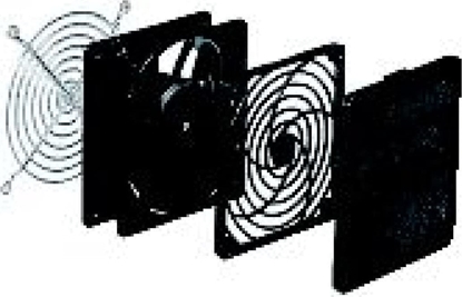 Attēls no Schneider Electric Czarna kratka wylotowa otwór rednica 108mm zewn. 124x124mm IP20 NSYCAG108LP