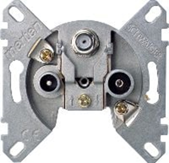 Picture of Schneider Electric Gniazdo antenowe Merten potrójne R/TV/SAT kocowe (MTN466097)
