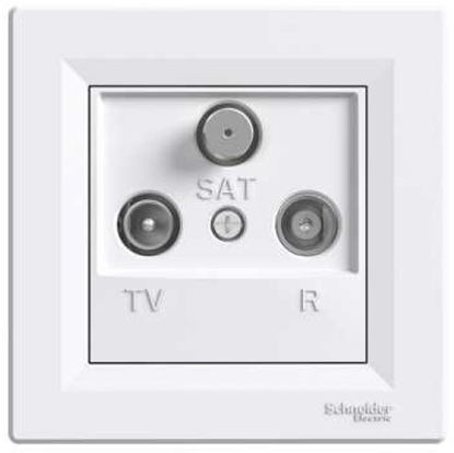 Picture of Schneider Electric Gniazdo antenowe RTV-SAT przelotowe 4dB biae - EPH3500221