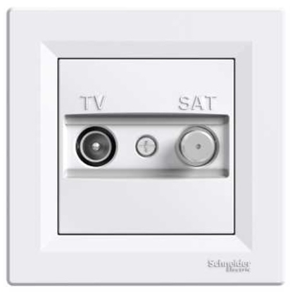 Attēls no Schneider Electric Gniazdo antenowe TV-SAT przelotowe 4dB biae - EPH3400221
