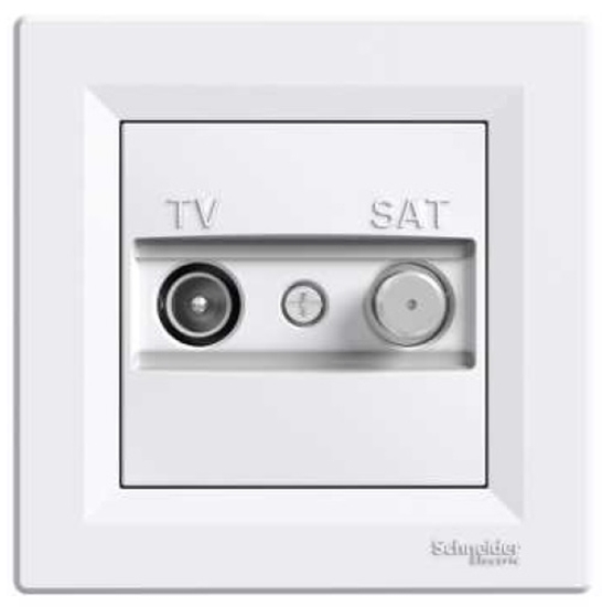Picture of Schneider Electric Gniazdo antenowe TV-SAT przelotowe 4dB biae - EPH3400221