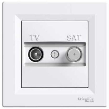 Attēls no Schneider Electric Gniazdo antenowe TV-SAT przelotowe 8dB biae - EPH3400321