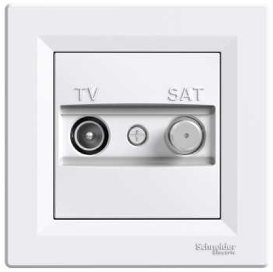 Picture of Schneider Electric Gniazdo antenowe TV-SAT przelotowe 8dB biae - EPH3400321