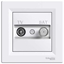 Picture of Schneider Electric Gniazdo antenowe TV-SAT przelotowe 8dB biae - EPH3400321