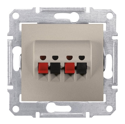 Picture of Schneider Electric Gniazdo gonikowe podwójne SEDNA bez ramki satynowe - SDN5400168