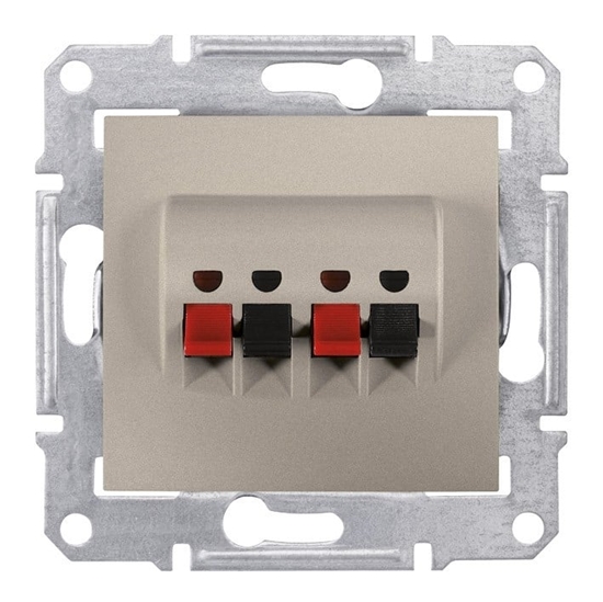 Picture of Schneider Electric Gniazdo gonikowe podwójne SEDNA bez ramki satynowe - SDN5400168