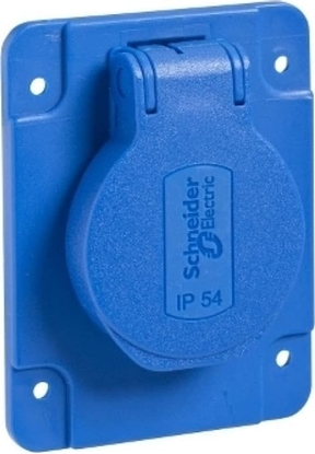 Picture of Schneider Electric Gniazdo PK, niebieskie, 2p+PE, 10/16A, 250 V, francuskie, IP54, podtynk. PKN61B