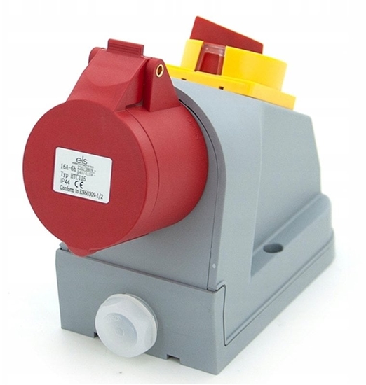 Picture of Schneider Electric Gniazdo siowe stae kombi 16A/5P + wycznik gówny, N010TRG