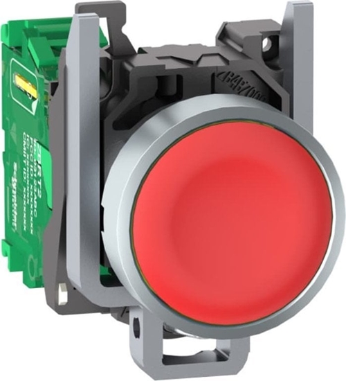 Picture of Schneider Electric Harmony XB4R Gówka bezprzewodowego i bezbateryjnego przycisku z nadajnikiem Czerwona Metalowa ZB4RTA4