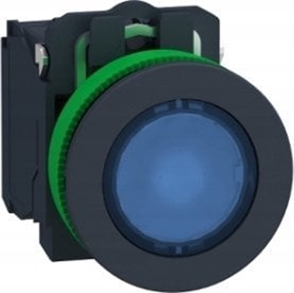 Attēls no Schneider Electric Harmony XB5 Przycisk podwietlany plastik. pomaraczowy fi30 zintegrowana dioda LED 230240 V AC 1Z + 1R XB5FW35M5