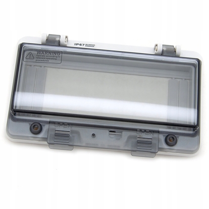 Attēls no Schneider Electric Okienko inspekcyjne hermetyczne, IP67 8 moduów z szyn TH35 i uchwytem mocujcym aparatur moduow, W-IP67-8