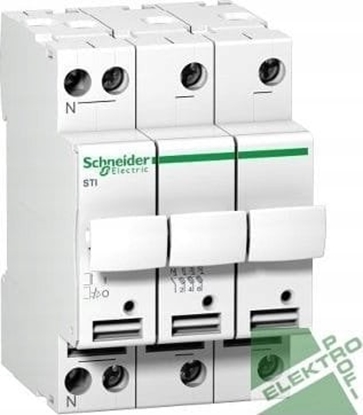 Attēls no Schneider Electric Podstawa bezpiecznikowa STI 3P+N 500V A9N15658
