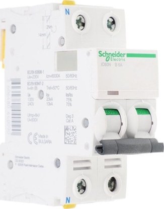 Picture of Schneider Electric Wycznik nadprdowy 1P+N B 6A 6kA AC iC60N-B5-1N A9F03606