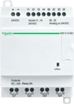 Изображение Schneider Modu ZELIO LOGIC 8wejcia cyfrowe 4 wyjcia analogowe 240VAC RTC (SR2E121BD)
