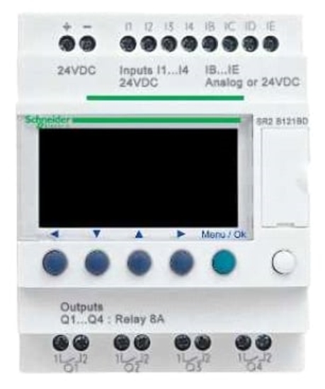 Изображение Schneider Przekanik kompaktowy Zelio Logic RTC LCD 240VAC 8 wej 4 wyjcia SR2B121FU