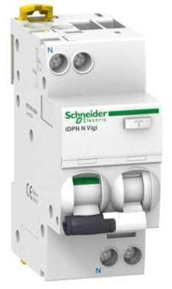 Изображение Schneider Wycznik rónicowo-prdowy z czonek nadprdowym 20A 30mA typ A 1-polowy +N - A9D32620