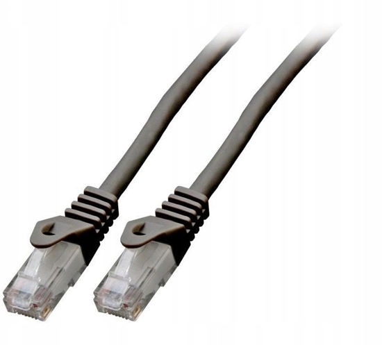 Picture of SecurityNET Kabel krosowy patchcord UTP kat.6 czarny 1m LSZH PC-6UTPLSZH-BK1