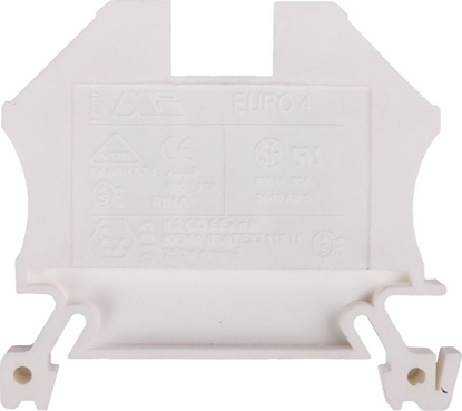 Attēls no Shumee Zczka szynowa 2-przewodowa 4mm2 biaa EURO 43409WT