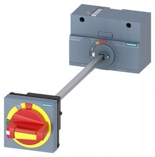 Picture of Siemens Akces. do 3VA12: Napd obrotowy drzwiowy óto-czerwony mona blokowa kódk waek 300mm pokrto IP65 3VA9257-0FK25